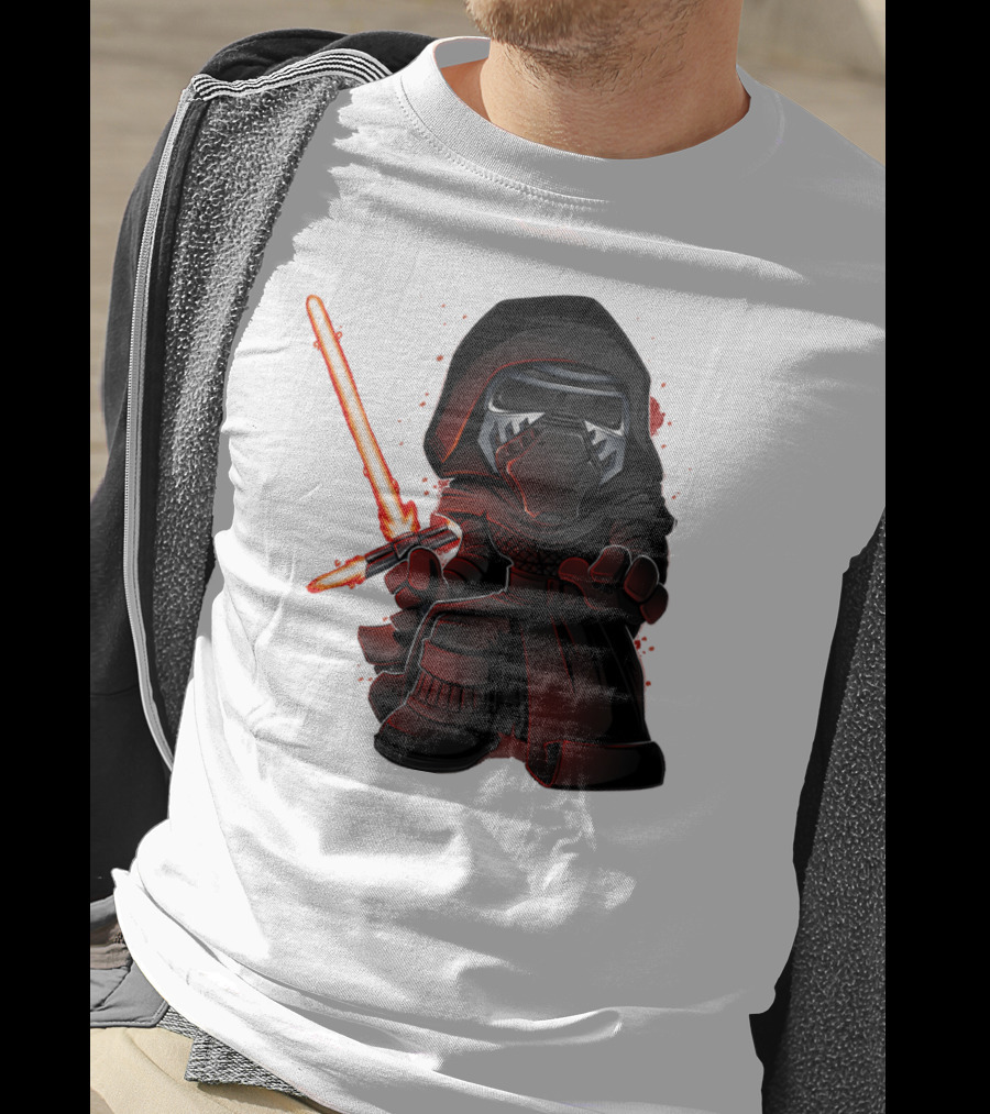 Kylo Ren Chibi With Red Lightsaber T-Shirt