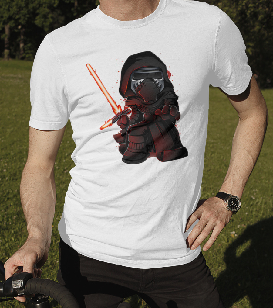 Kylo Ren Chibi With Red Lightsaber T-Shirt