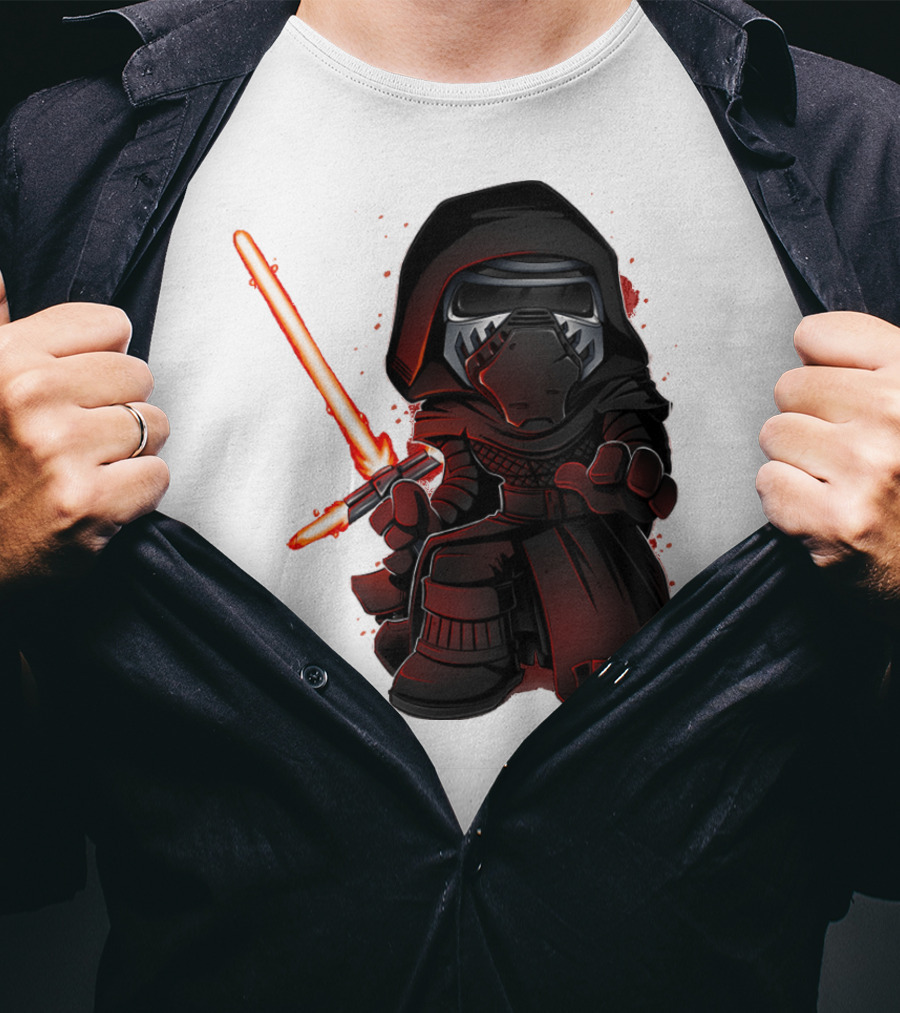 Kylo Ren Chibi With Red Lightsaber T-Shirt