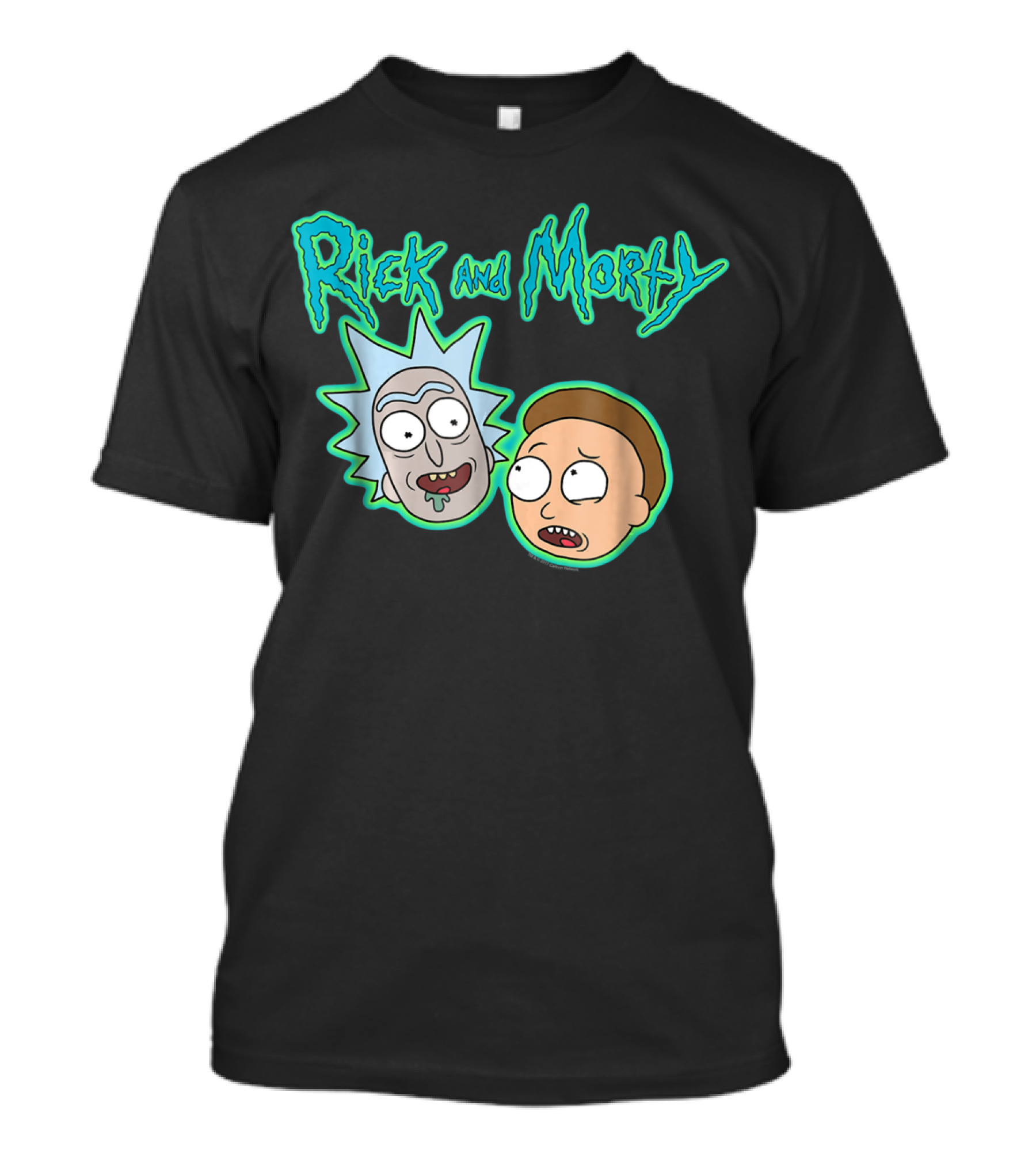 Rick And Morty Heads And Logo Iconic Characters Text T-Shirt
