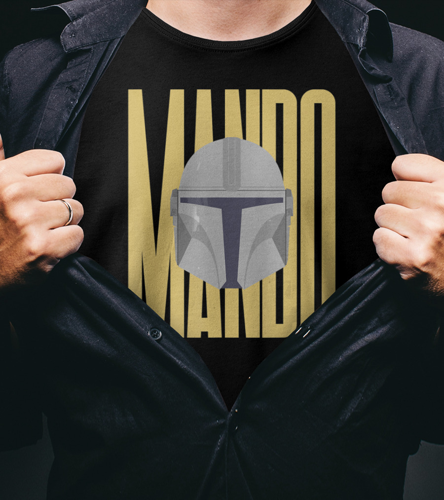 Mando Helmet Star Wars The Mandalorian Merch T-Shirt