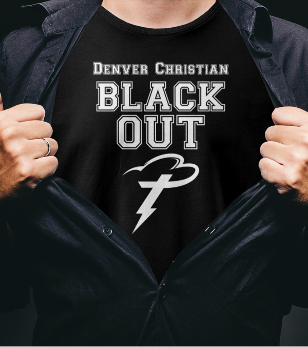 Denver Christian Black Out Event Lightning T-Shirt
