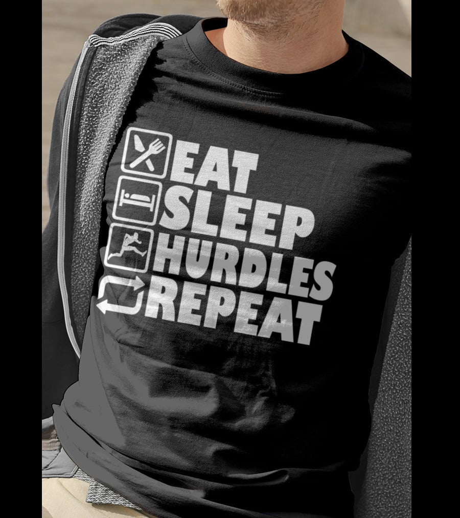Eat Sleep Hurdles Repeat Hurdling Sequence T-Shirt