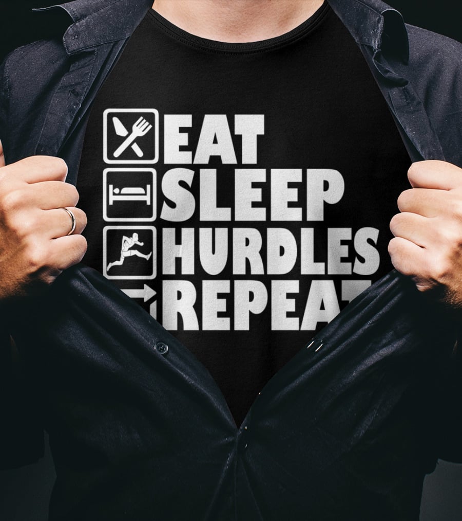 Eat Sleep Hurdles Repeat Hurdling Sequence T-Shirt