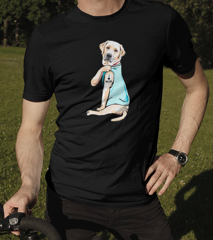 Labrador I Love Mom Tattoo T-Shirt