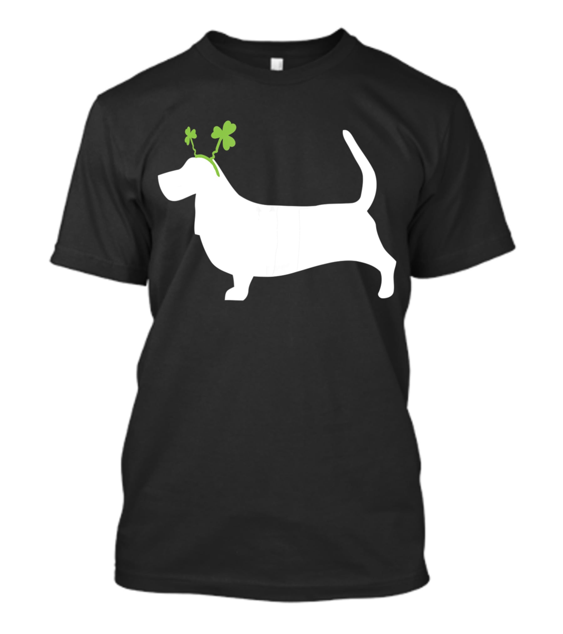 Basset Hound Shamrock St Patrick's Day T-Shirt