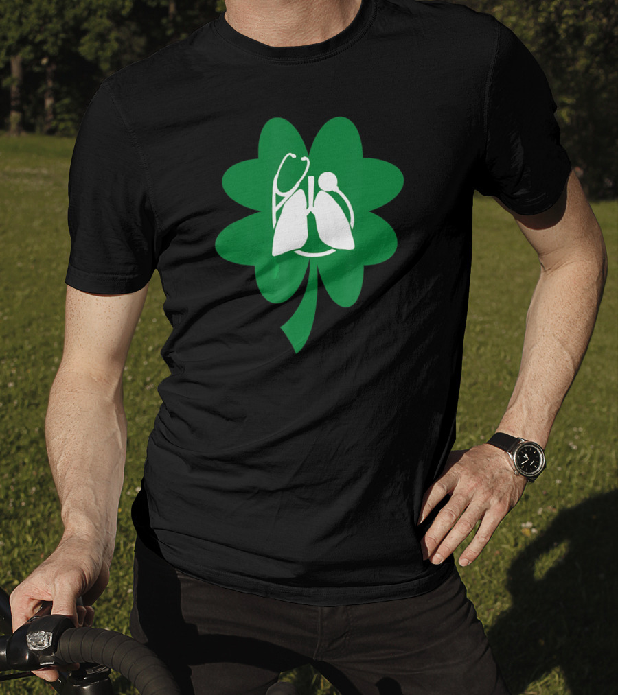 Lucky Clover Lungs And Stethoscope T-Shirt