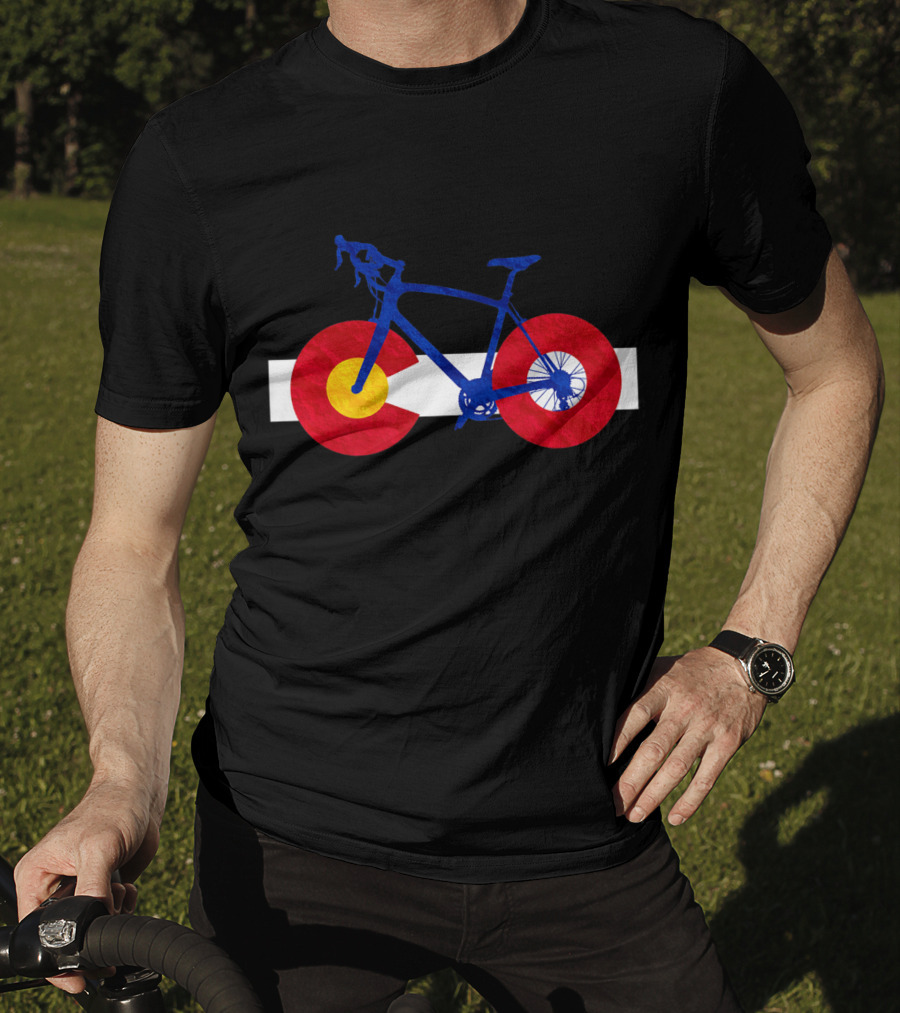 Colorado Flag Cycling Fusion Road Bike T-Shirt