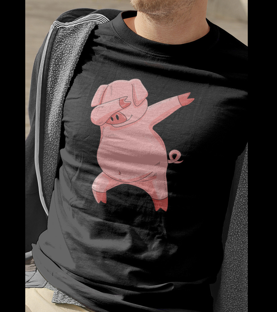 Dabbing Piglet Farmer Pig T-Shirt