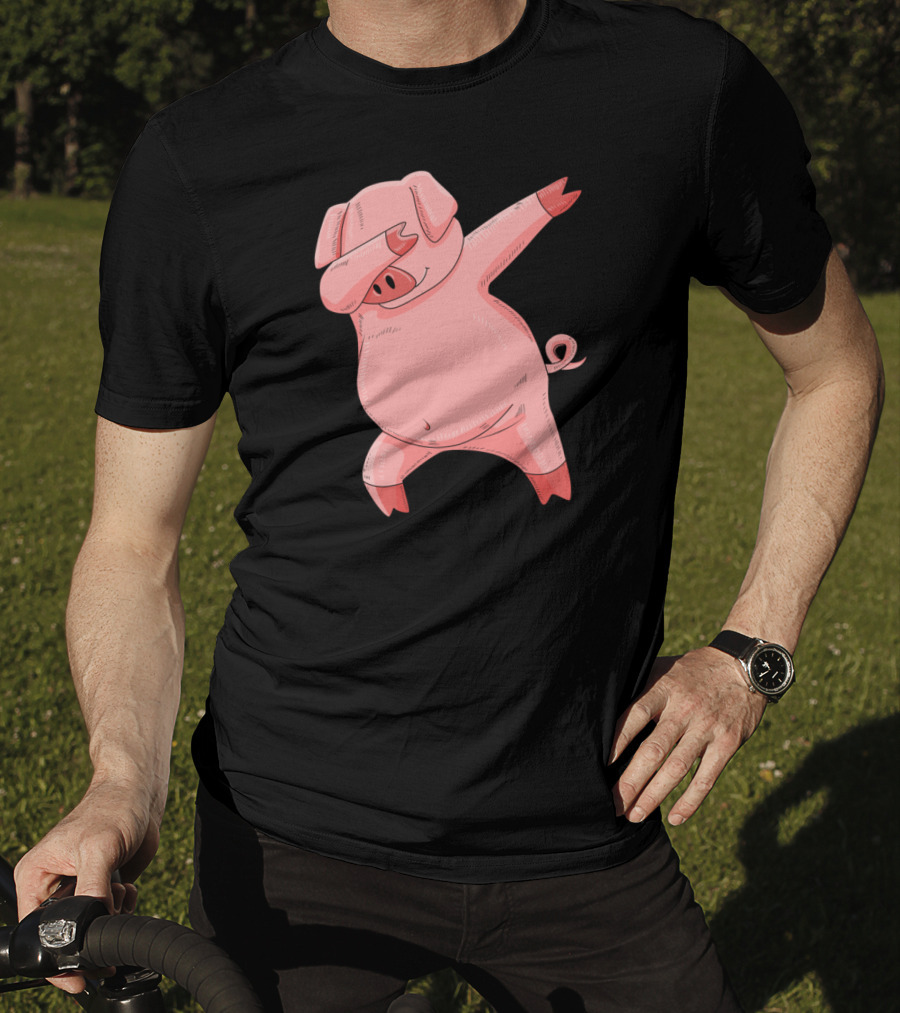 Dabbing Piglet Farmer Pig T-Shirt