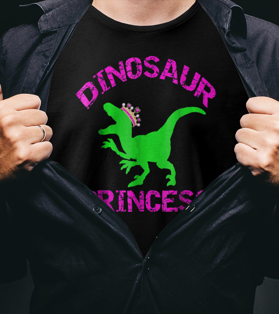 Dinosaur Princess Tiara Girls Dino T-Shirt