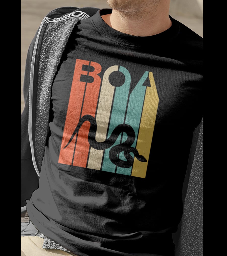 Boa Retro Stripes Vintage Constrictor T-Shirt