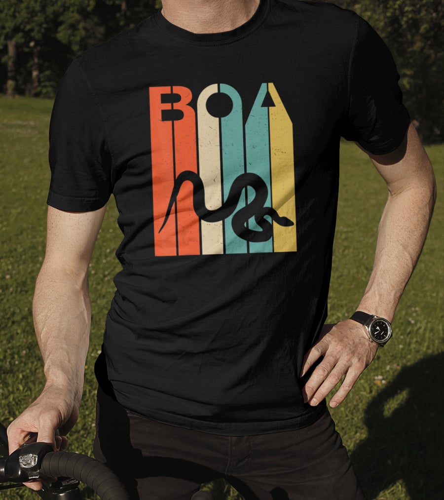 Boa Retro Stripes Vintage Constrictor T-Shirt