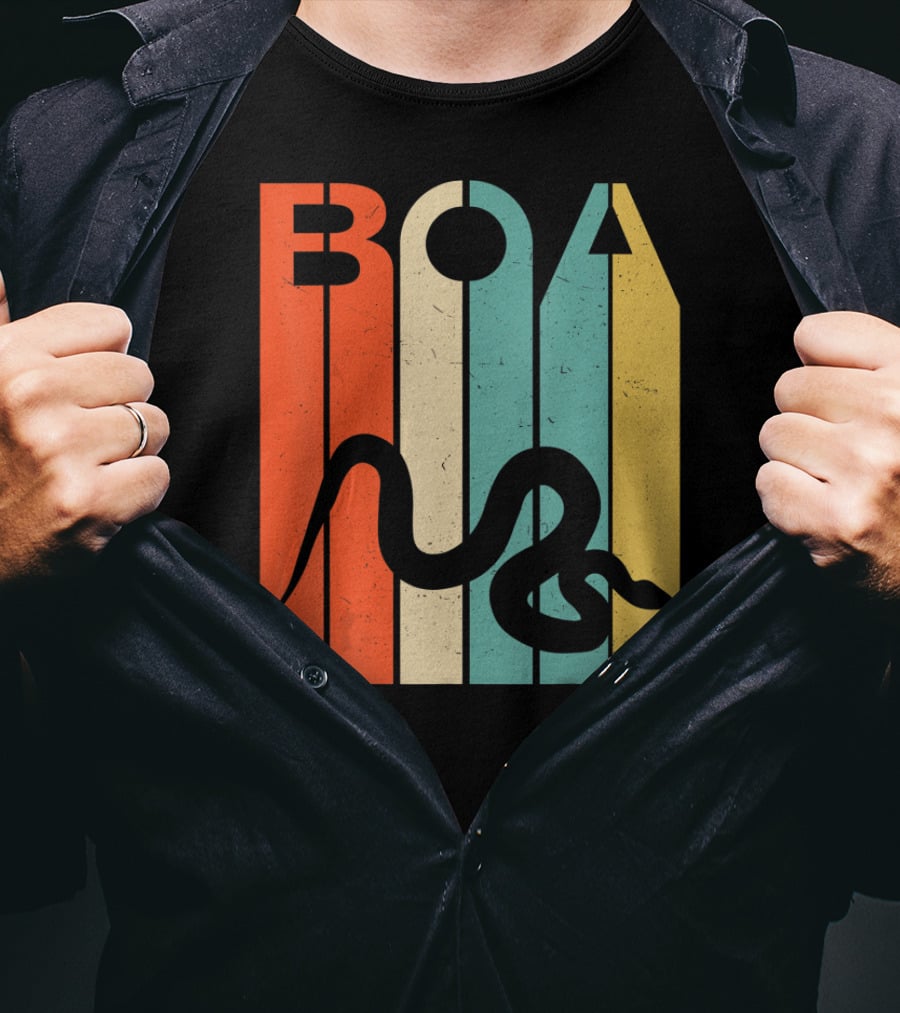 Boa Retro Stripes Vintage Constrictor T-Shirt