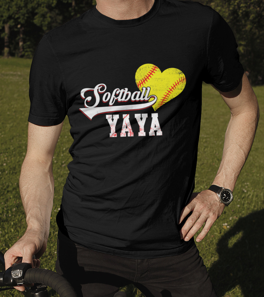 Softball Yaya Heart T-Shirt