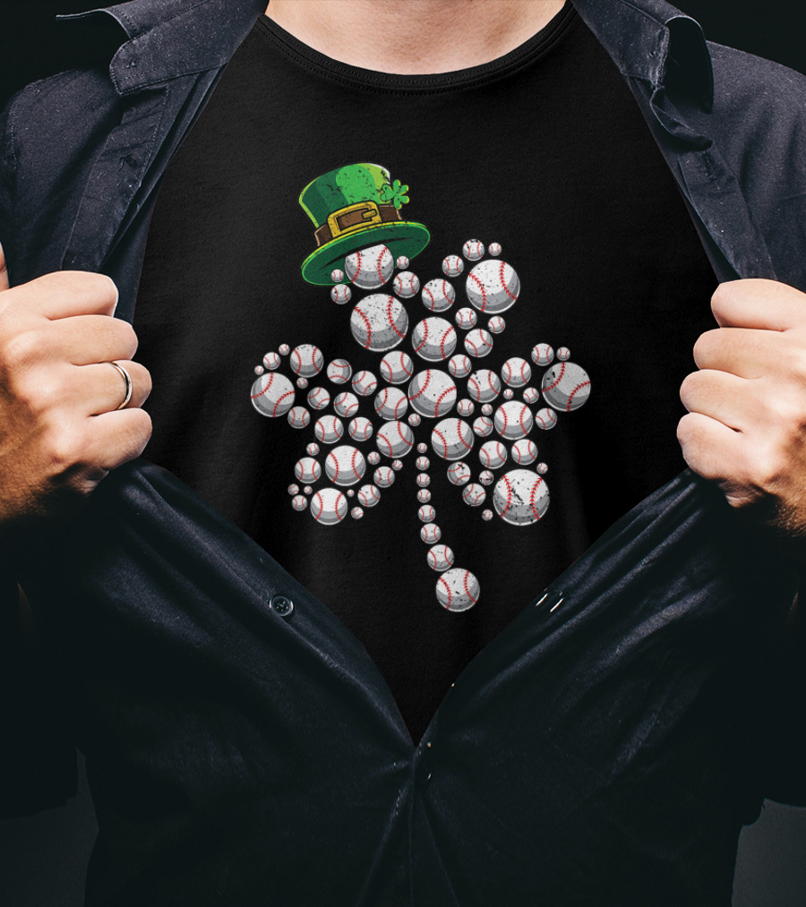 Four Leaf Clover Shamrock Baseball Hat T-Shirt