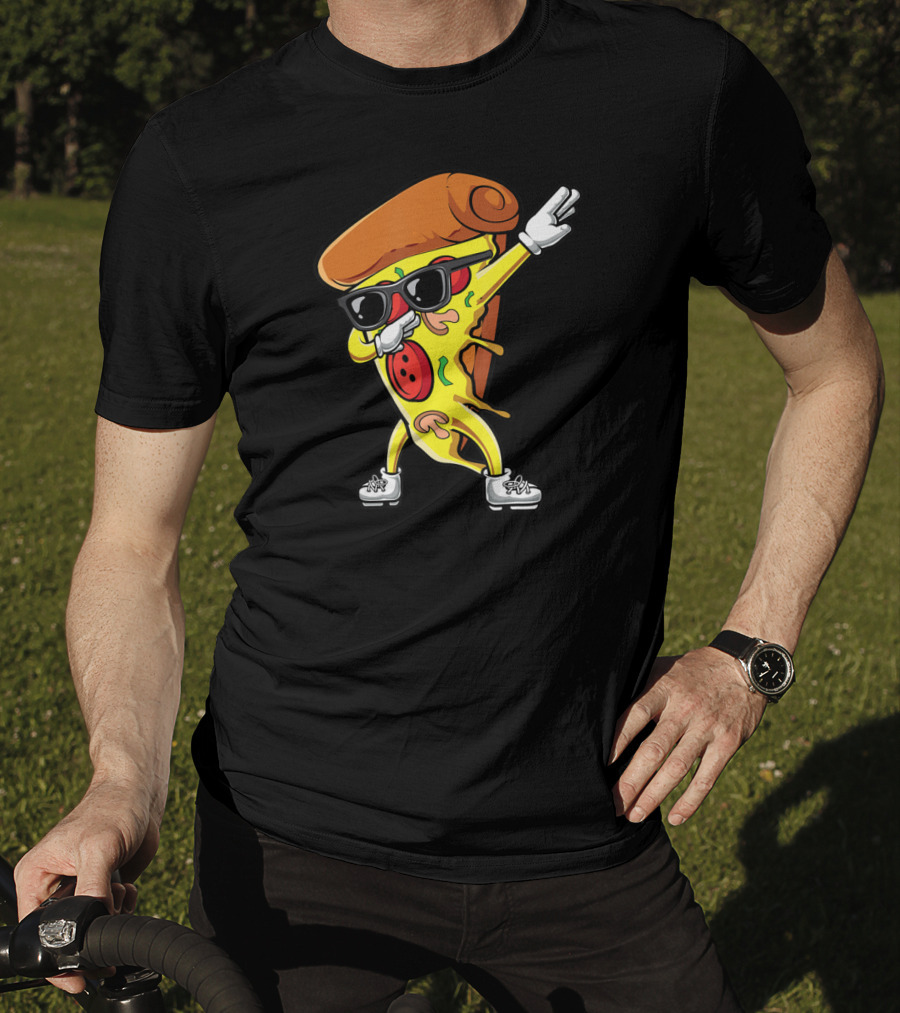 Dabbing Pizza Slice With Sunglasses And Sneakers Italian Food T-Shirt