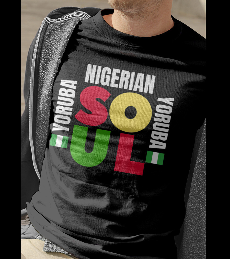 Nigerian Yoruba Soul Ancestry Celebration With Flags T-Shirt