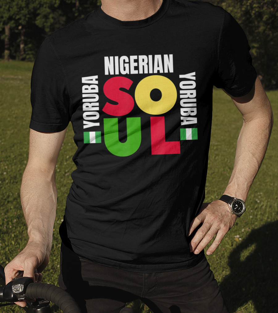 Nigerian Yoruba Soul Ancestry Celebration With Flags T-Shirt
