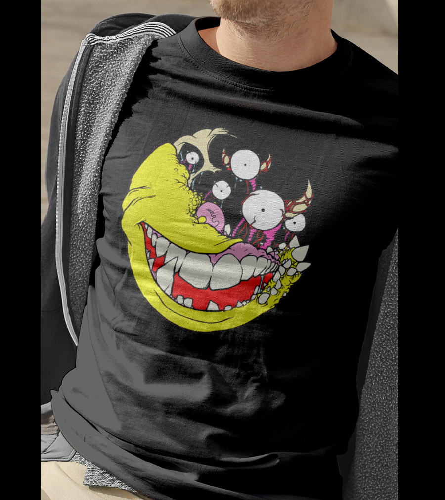 Wouldn't Hurt You To Smile Monster Face With Teeth And Eyes T-Shirt