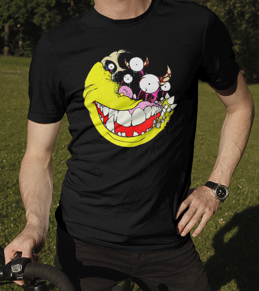 Wouldn't Hurt You To Smile Monster Face With Teeth And Eyes T-Shirt