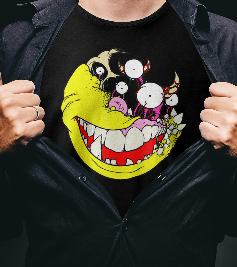 Wouldn't Hurt You To Smile Monster Face With Teeth And Eyes T-Shirt