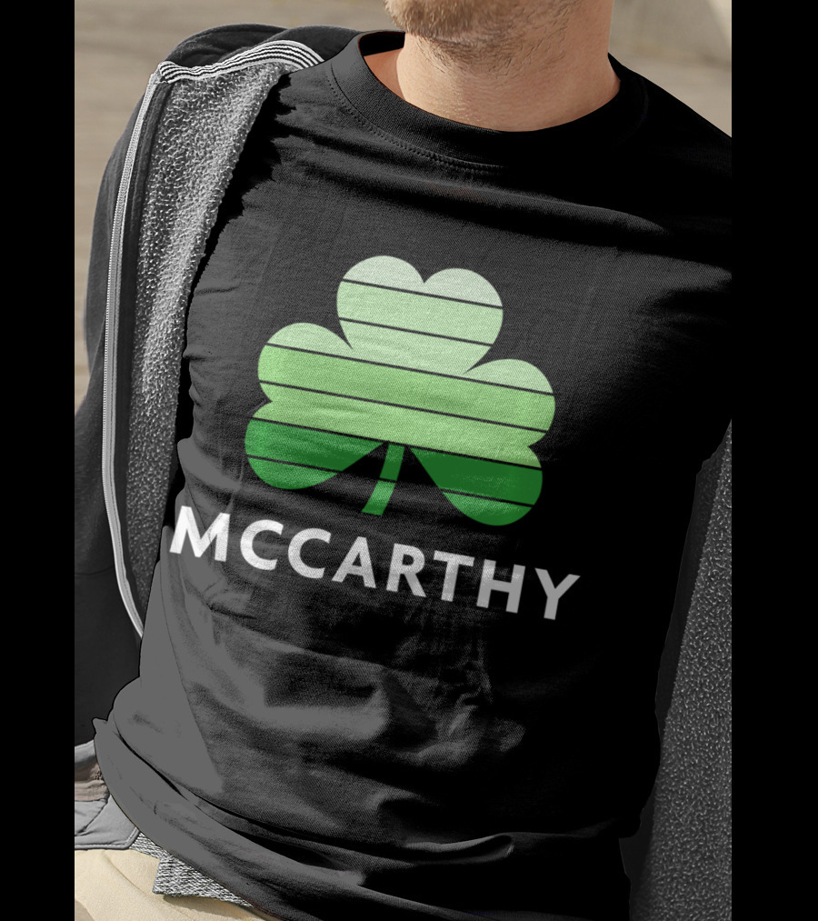 McCarthy Shamrock Irish Heritage Family Name T-Shirt