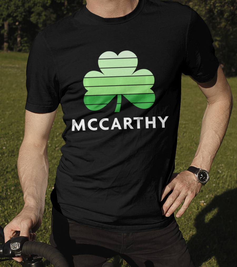McCarthy Shamrock Irish Heritage Family Name T-Shirt