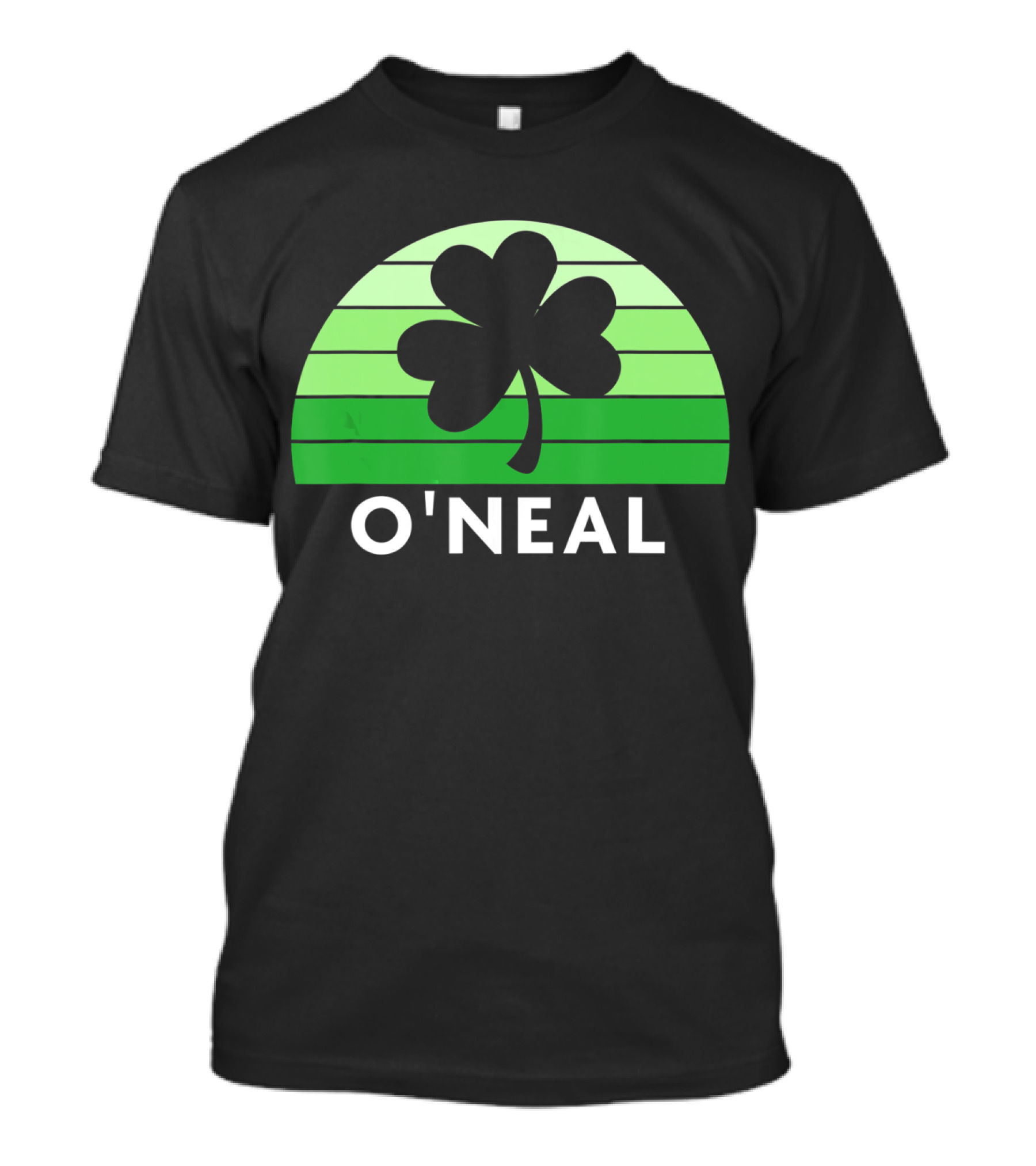 O'Neal Irish Family Name Shamrock Green Stripes T-Shirt