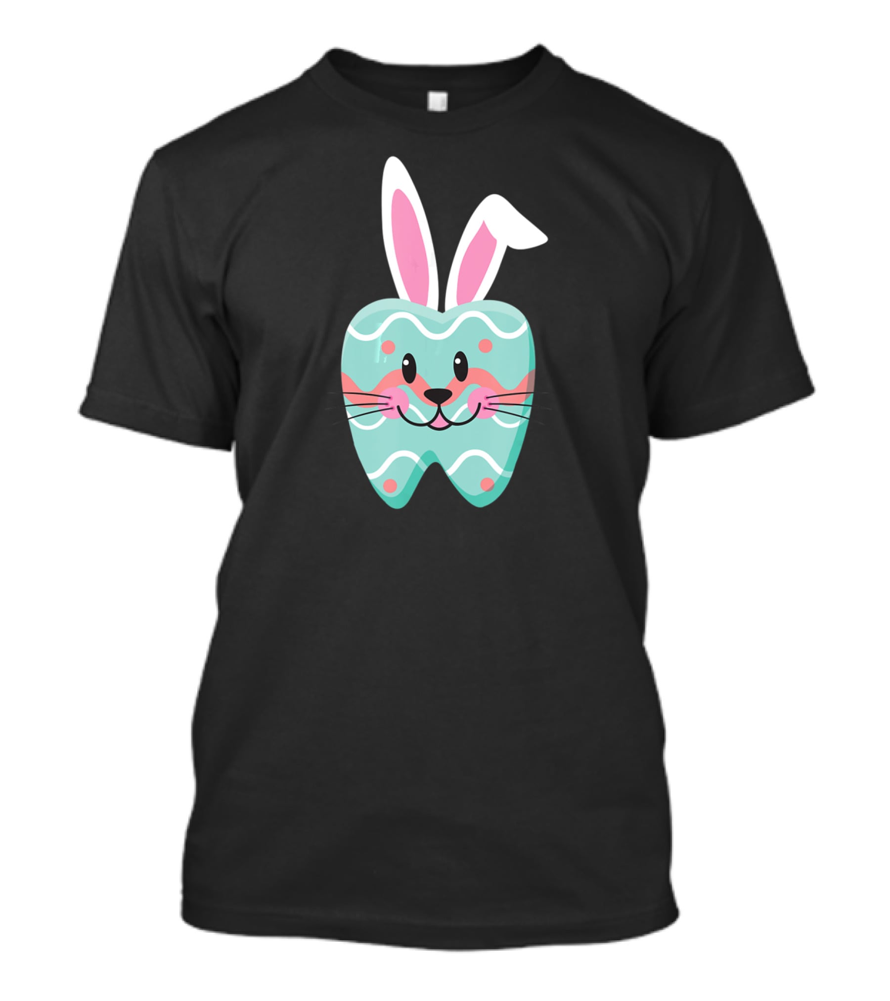 Easter Bunny Tooth With Whiskers And Pastel T-Shirt