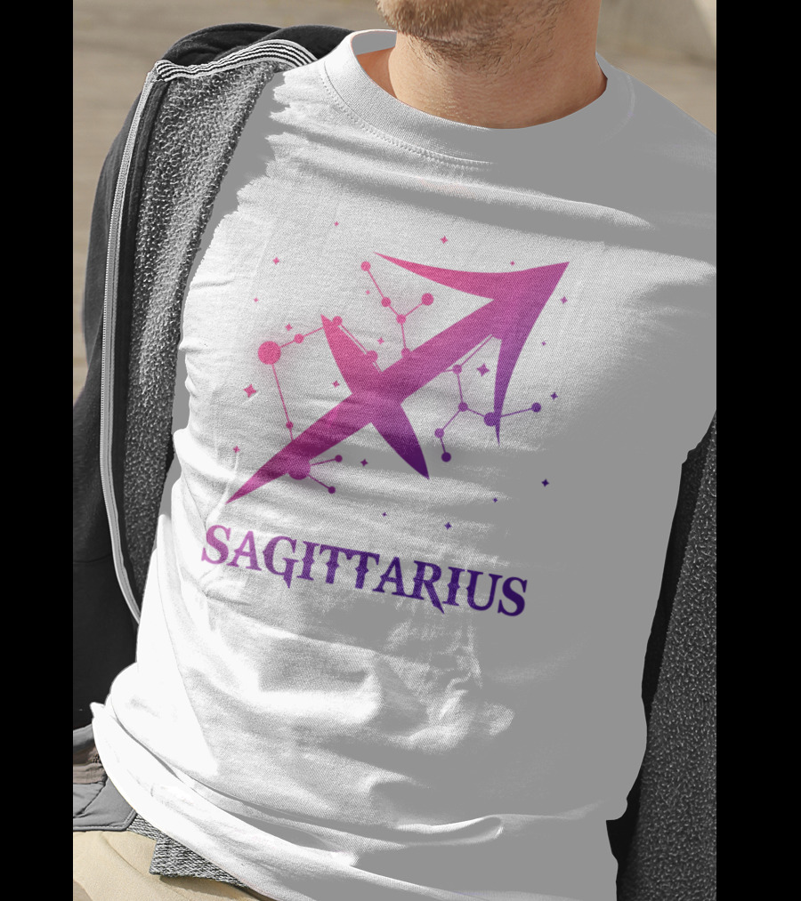 Sagittarius Zodiac Symbol Star Constellation November December Birthday T-Shirt