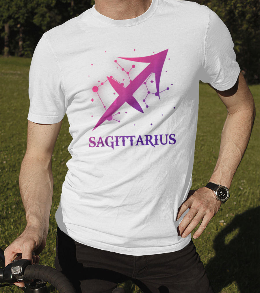 Sagittarius Zodiac Symbol Star Constellation November December Birthday T-Shirt