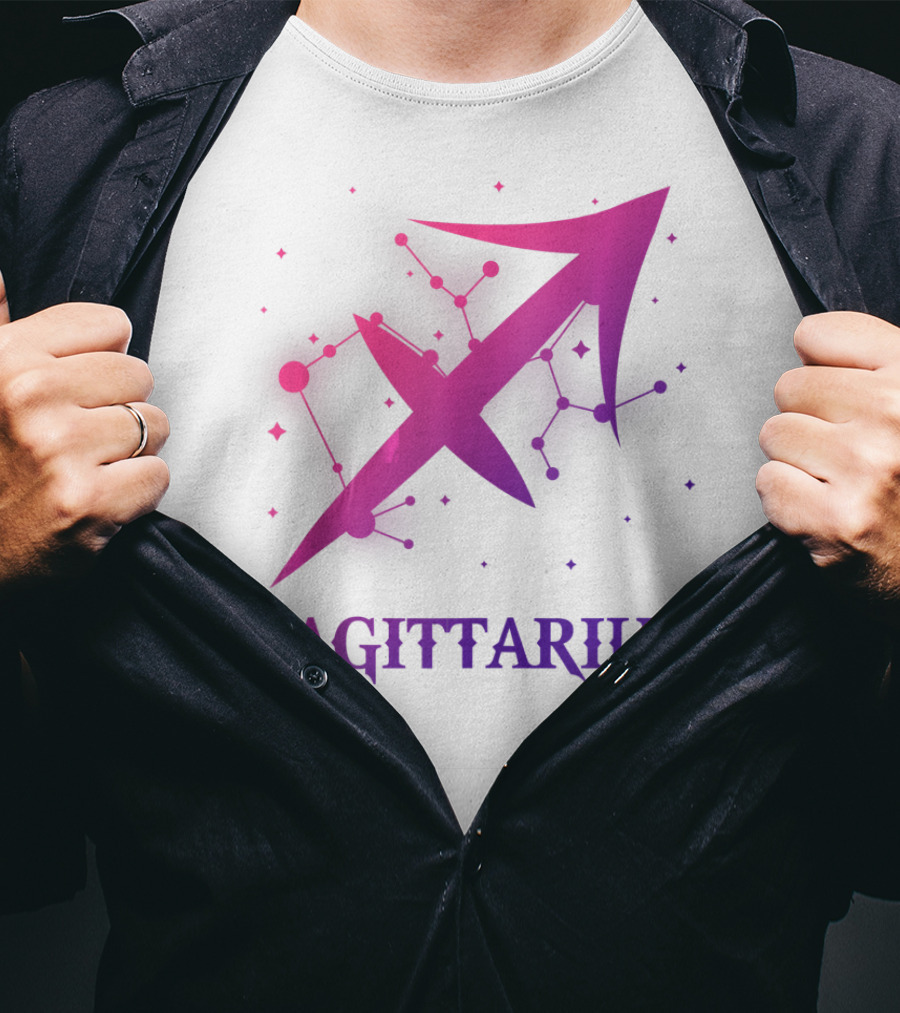 Sagittarius Zodiac Symbol Star Constellation November December Birthday T-Shirt