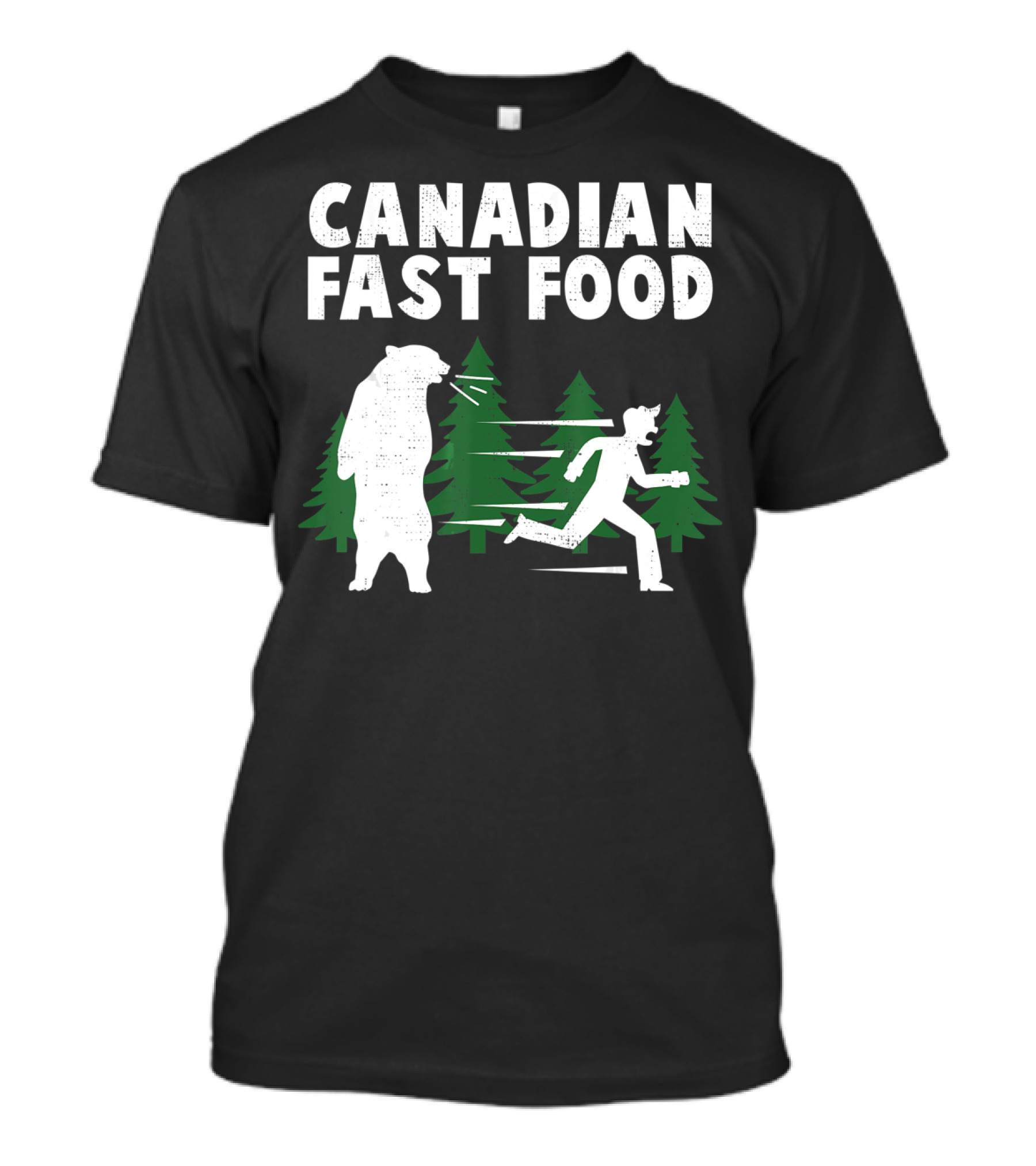 Canadian Fast Food Bear Chase Forest Adventure T-Shirt
