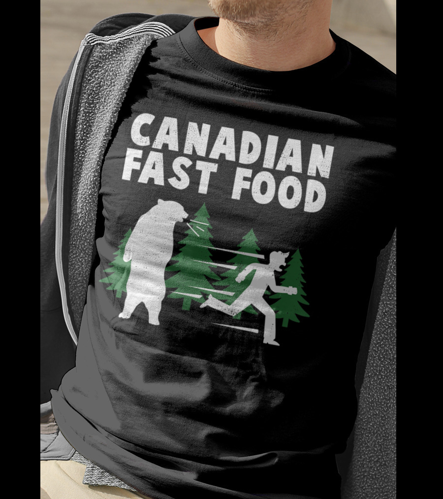 Canadian Fast Food Bear Chase Forest Adventure T-Shirt