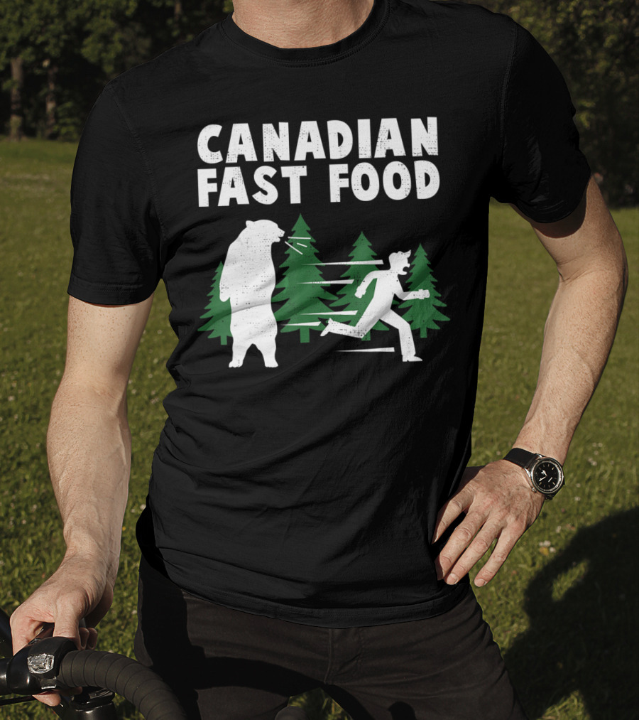 Canadian Fast Food Bear Chase Forest Adventure T-Shirt