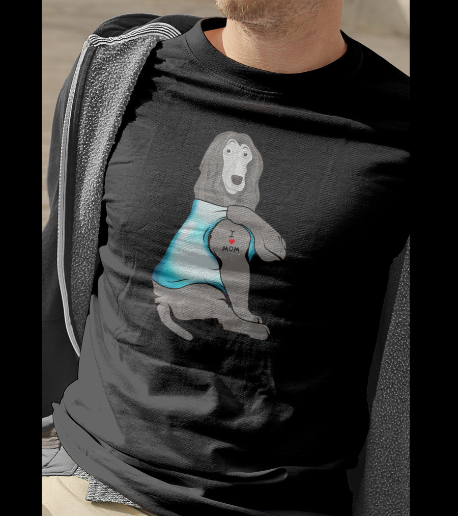 Afghan Hound Tattoo I Love Mom T-Shirt
