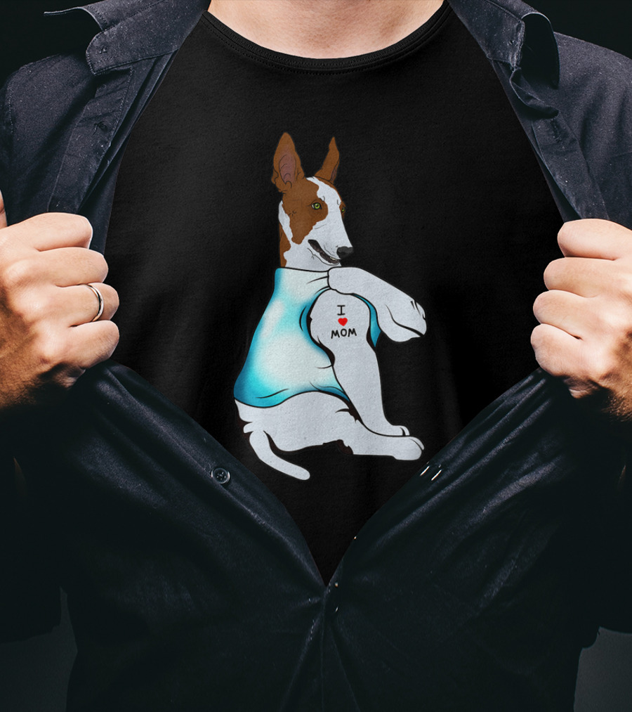 Basenji Dog I Love Mom Tattoo T-Shirt