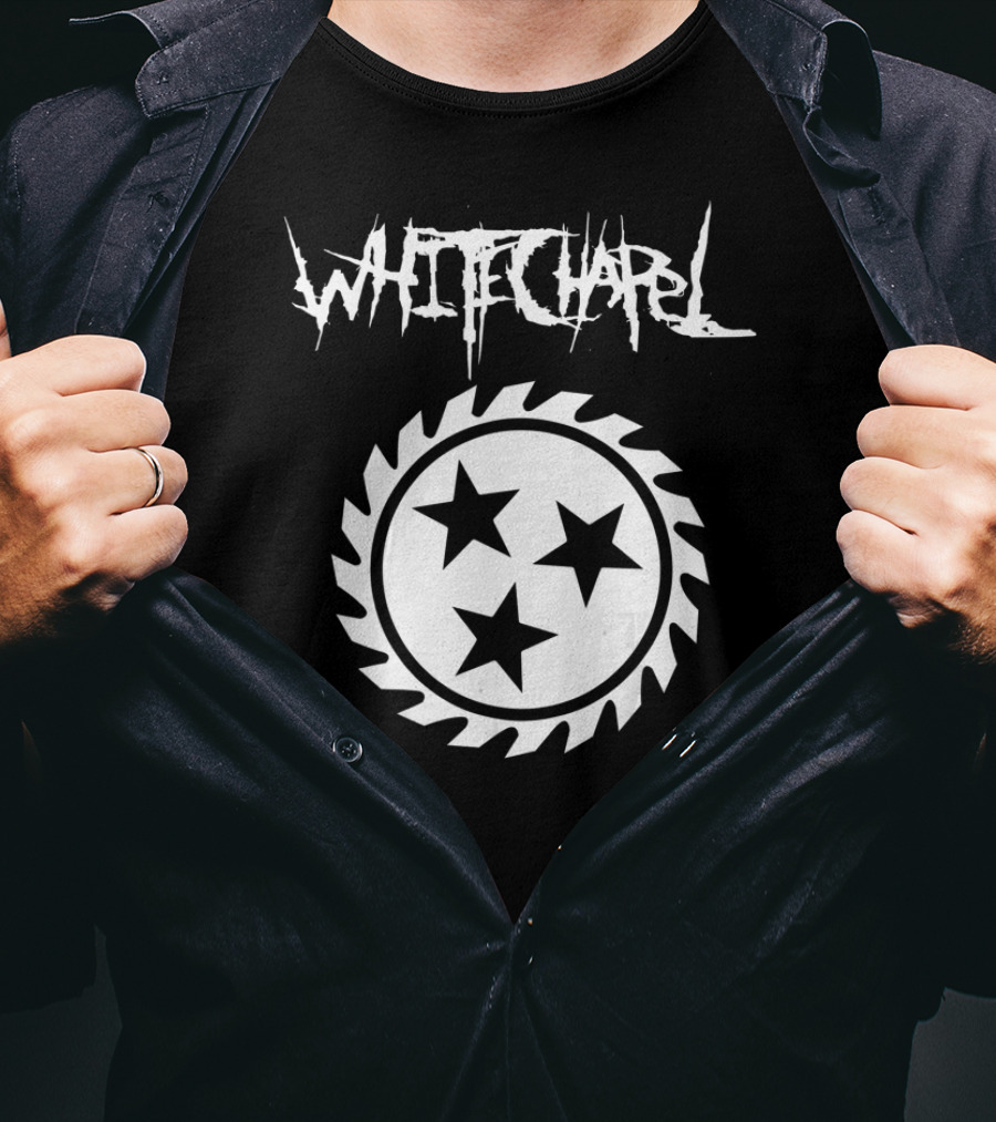 Whitechapel Three Stars Saw Blade T-Shirt