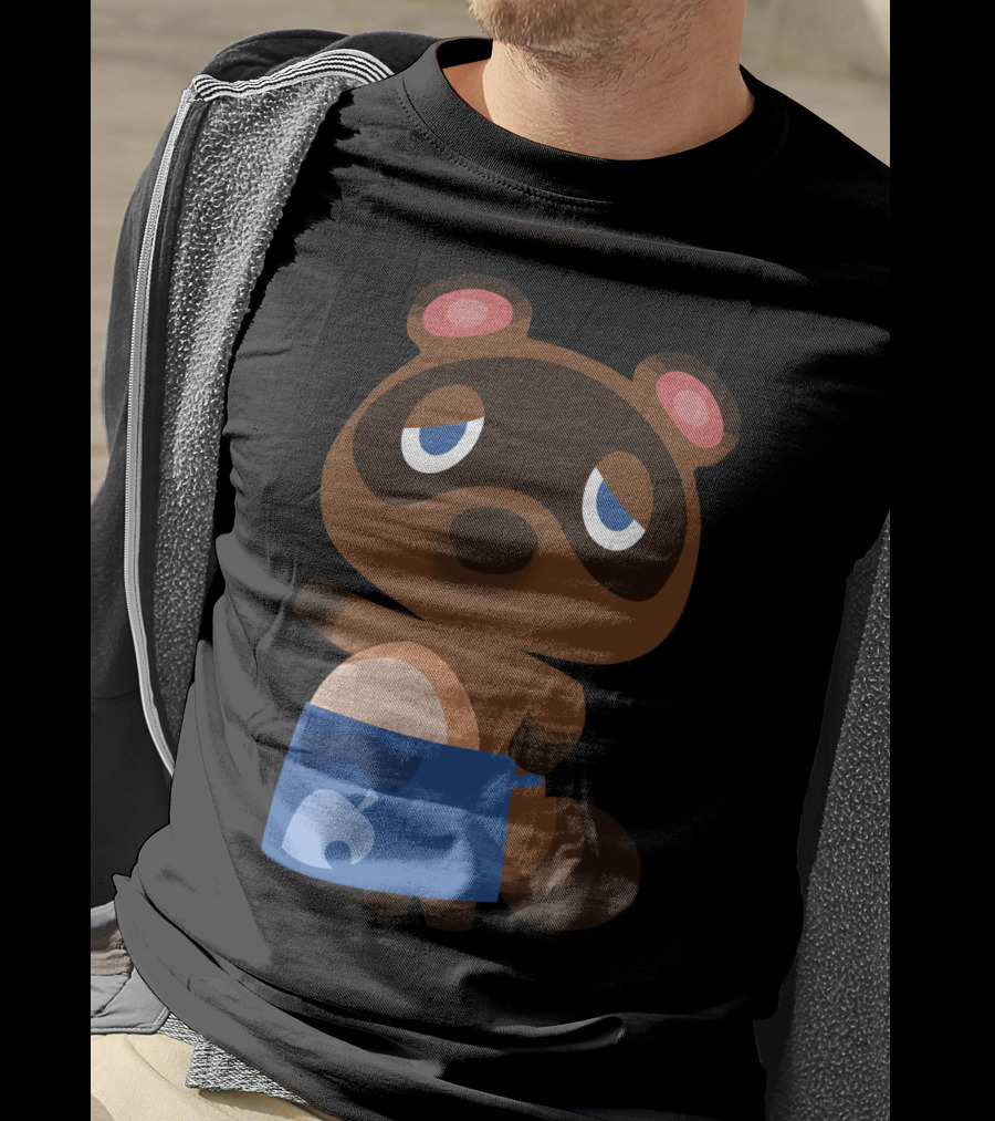 Tom Nook Animal Crossing Character Blue Apron T-Shirt