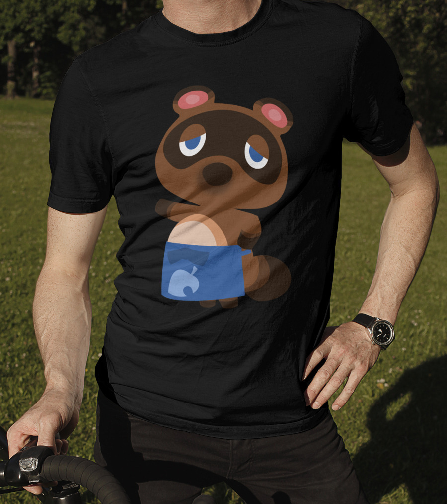 Tom Nook Animal Crossing Character Blue Apron T-Shirt