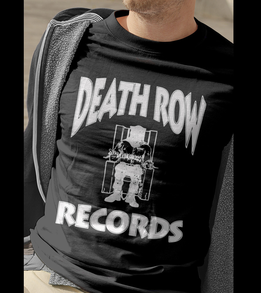 Death Row Records Electric Chair Logo Iconic Music Label T-Shirt