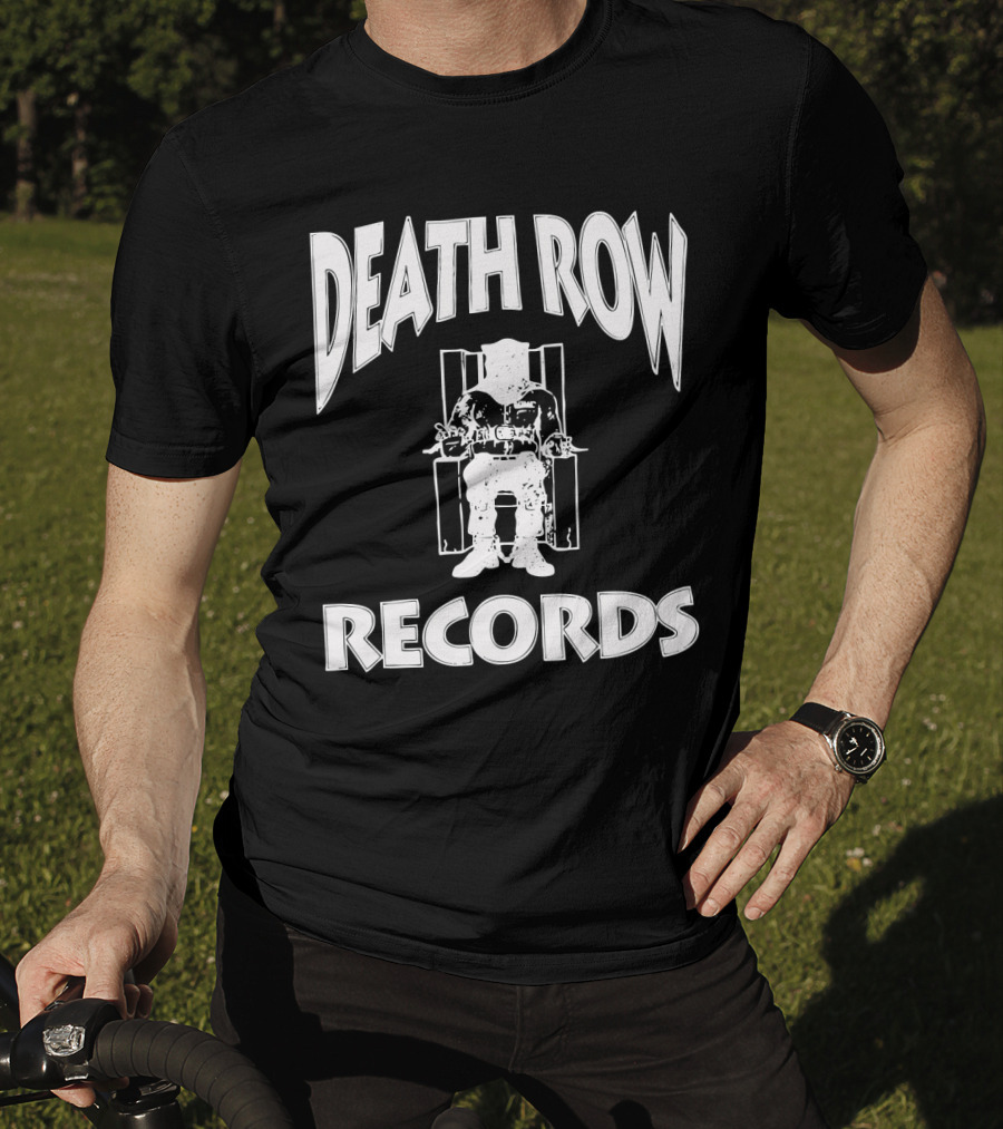 Death Row Records Electric Chair Logo Iconic Music Label T-Shirt