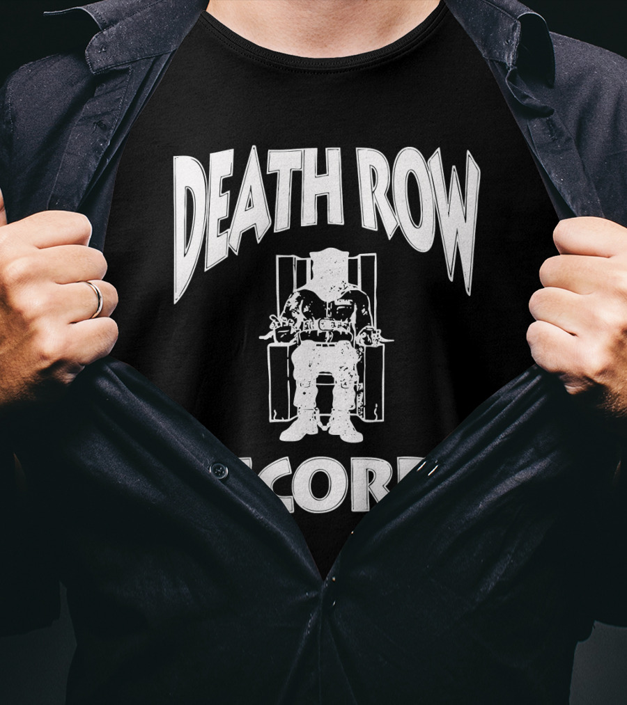 Death Row Records Electric Chair Logo Iconic Music Label T-Shirt