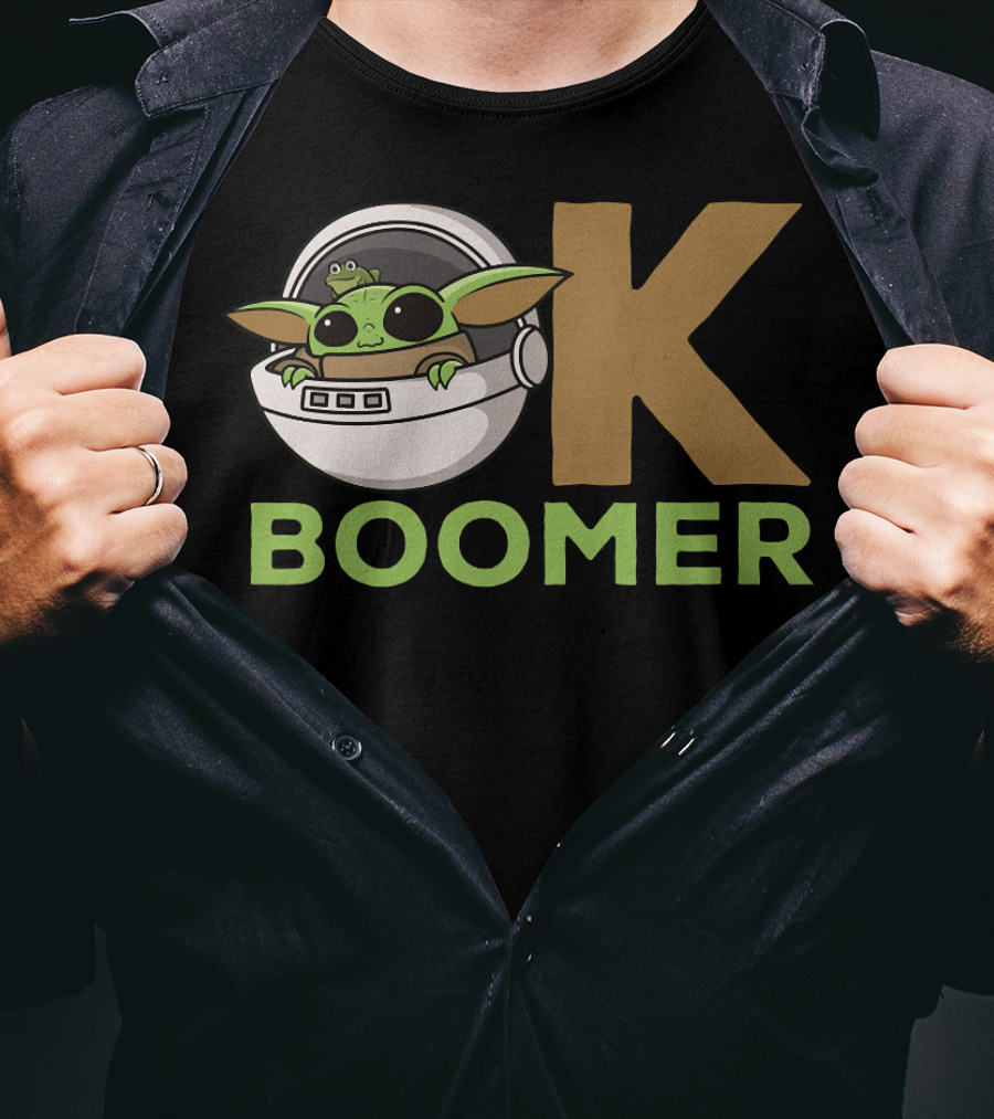 OK Boomer Baby Yoda Meme T-Shirt