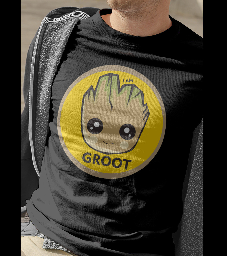 I AM GROOT Baby Groot Kawaii Face T-Shirt