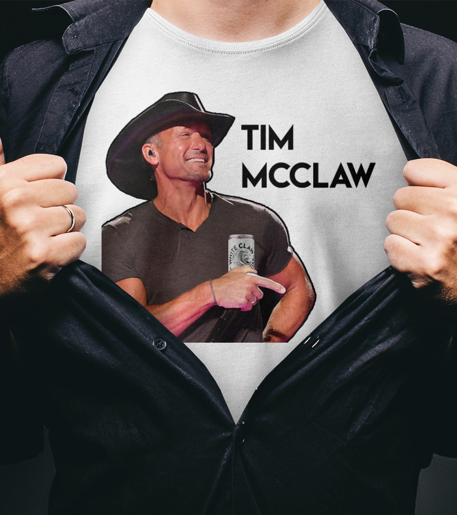Tim McClaw White Claw Can Cowboy Hat T-Shirt