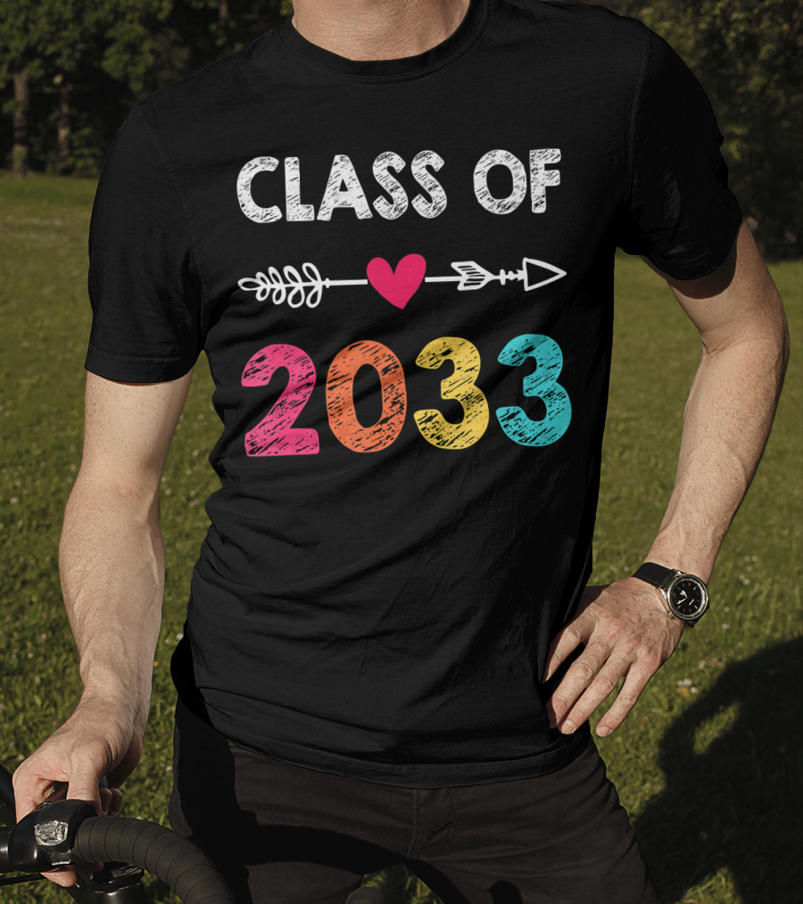 Class Of 2033 Heart Arrow Preschool Graduation T-Shirt