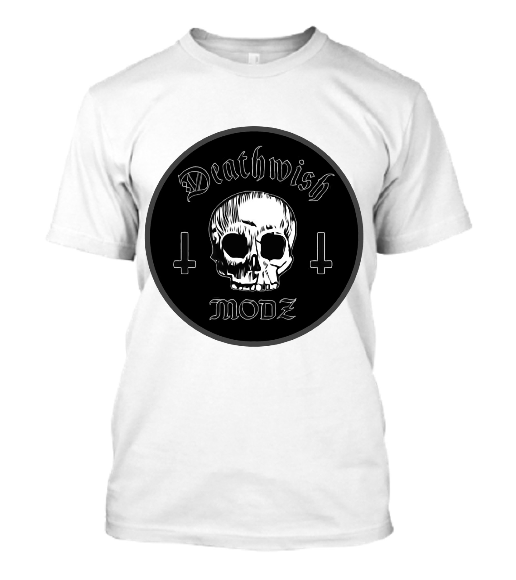 DeathWish Modz Skull With Inverted Crosses T-Shirt