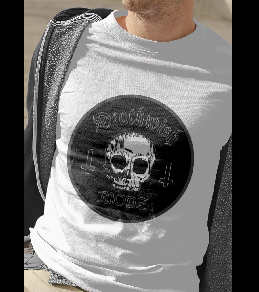 DeathWish Modz Skull With Inverted Crosses T-Shirt